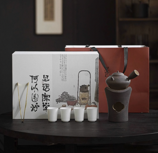 “Ruyi" Charcoal-fired Pottery Stove Tea Set-Home Use for Boiling Tea and Water